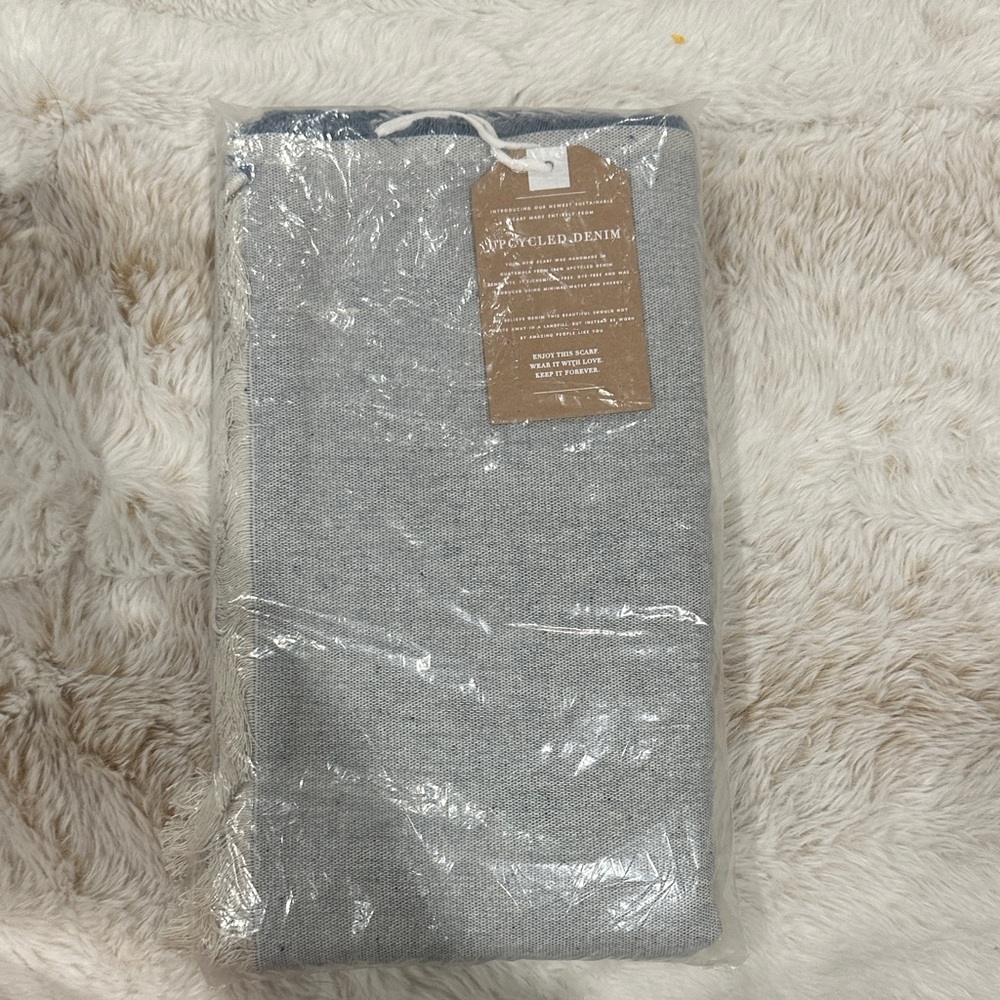 Recycled Denim Gray Scarf
